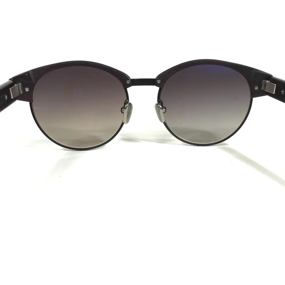 Morgenthal Frederics Sunglasses 816 GEOFF Black Purple Round w/ Purple Lenses